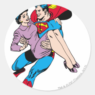 Pegatina Redonda Superman rescata a Louis