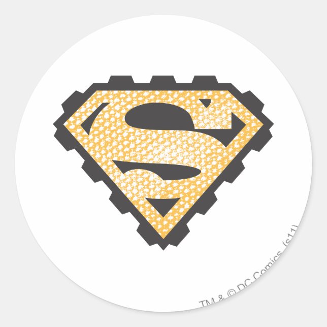 Pegatina Redonda Superman S-Shield | Tan Logo (Anverso)