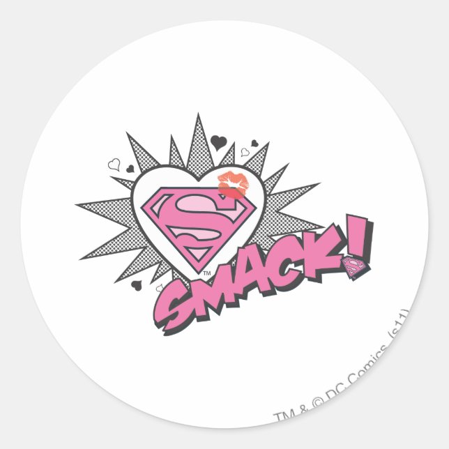Pegatina Redonda Superman - Smack (Anverso)