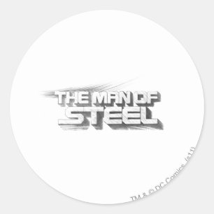Pegatina Redonda Superman Stylized   Logo del Hombre de Dibujo de A