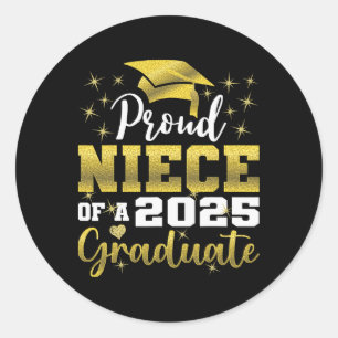 Pegatina Redonda Superorgullosa Grecia De 2025 Graduada Senior Grad