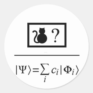 Pegatina Redonda Superposición cuántica