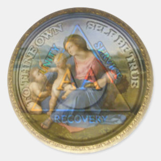 Pegatina Redonda Superpuesto AA