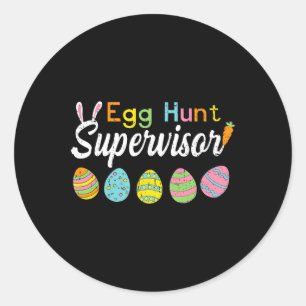 Pegatina Redonda Supervisor de la búsqueda de huevos Camisetas dive