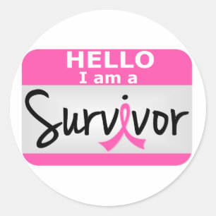 Pegatina Redonda Superviviente 24.png del cáncer de pecho