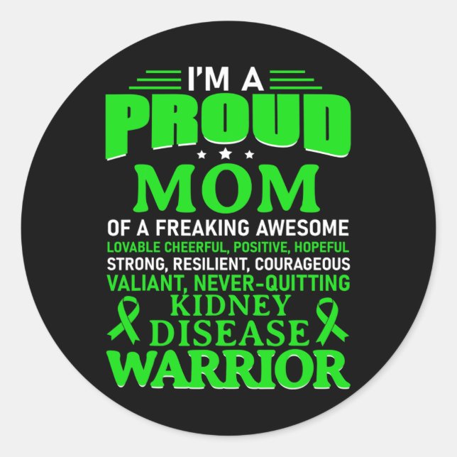 Pegatina Redonda Superviviente de la toma de conciencia sobre la en (Anverso)