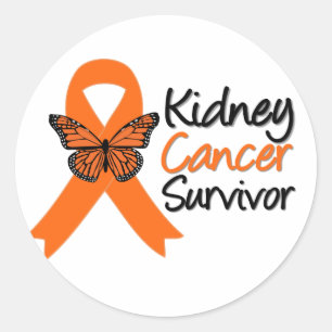 Pegatina Redonda Superviviente del cáncer del riñón
