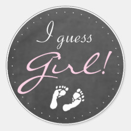 Pegatina Redonda Supongo que Chica