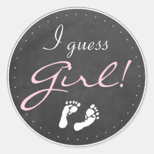 Pegatina Redonda Supongo que Chica