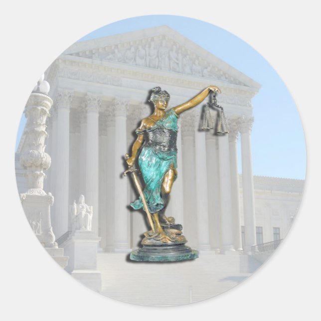 PEGATINA REDONDA SUPREME-CT-LADY-JUSTICIA (Anverso)
