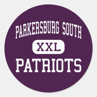 Pegatina Redonda Sur de Parkersburg - Patriotas - Alto - Parkersbur