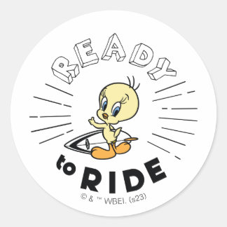 Pegatina Redonda Surfboard TWEETY™ - Listo para viajar