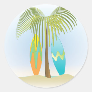 Pegatina Redonda Surfboards Nº 1