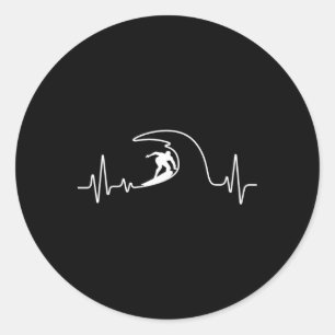 Pegatina Redonda Surfing genial para hombres y mujeres surfista tab