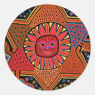 Pegatina Redonda Suroeste Del Sol