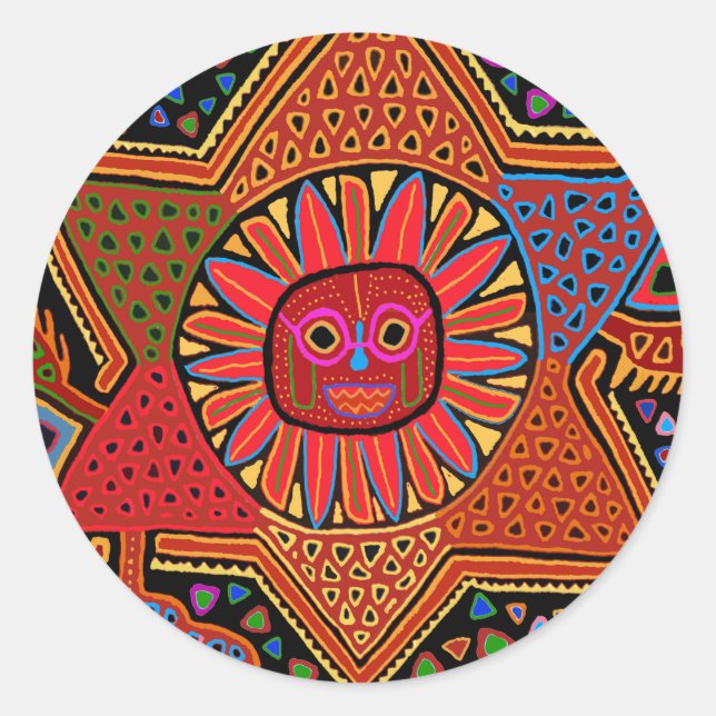 Pegatina Redonda Suroeste Del Sol (Anverso)