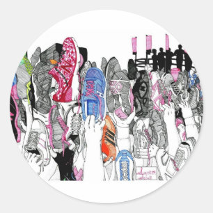 Pegatina Redonda Survivor Salute