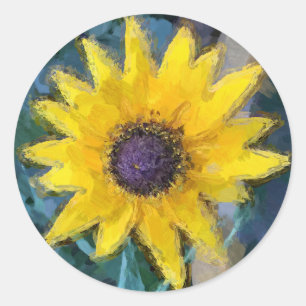 Pegatina Redonda Susan Oyed Negro