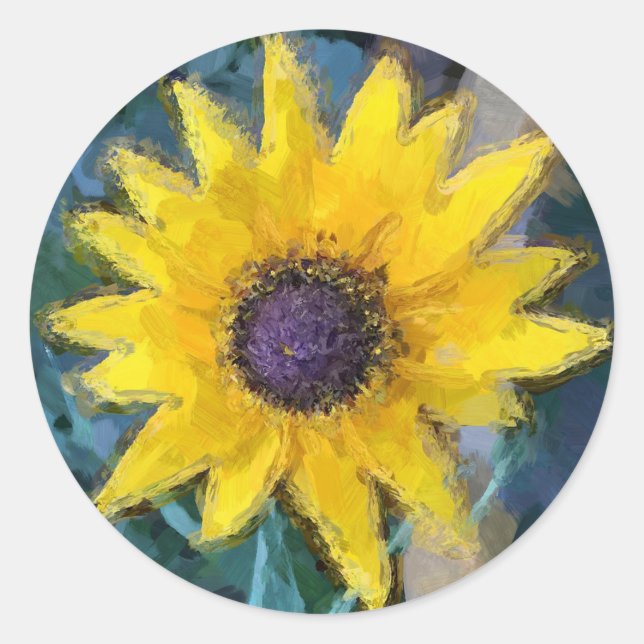 Pegatina Redonda Susan Oyed Negro (Anverso)