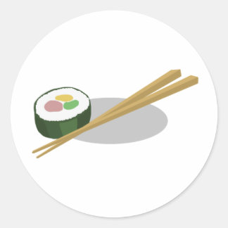 Pegatina Redonda Sushi