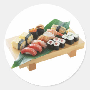 Pegatina Redonda Sushi