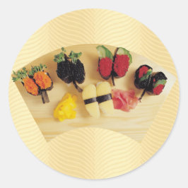 Pegatina Redonda Sushi
