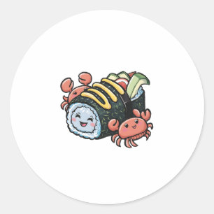 Pegatina Redonda Sushi Buddies