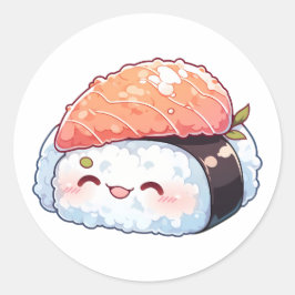 Pegatina Redonda Sushi Kawaii #2