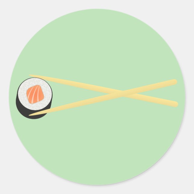 Pegatina Redonda Sushi perfecto I (Anverso)