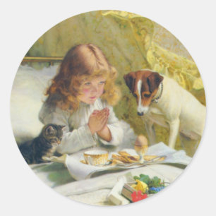 Pegatina Redonda Suspenso de Charles Burton Barber