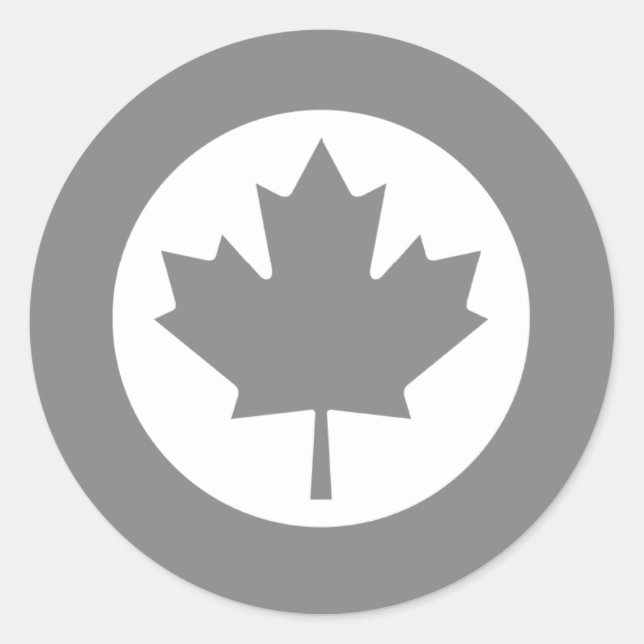 Pegatina Redonda SUSTITUCIÓN DE la hoja de arce de la RAF canadiens (Anverso)