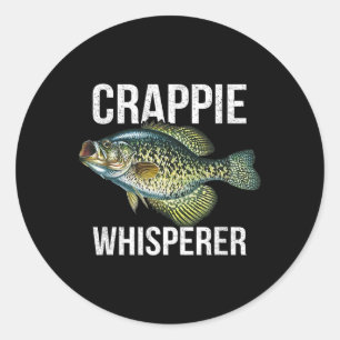 Pegatina Redonda Susurrador de Crappie