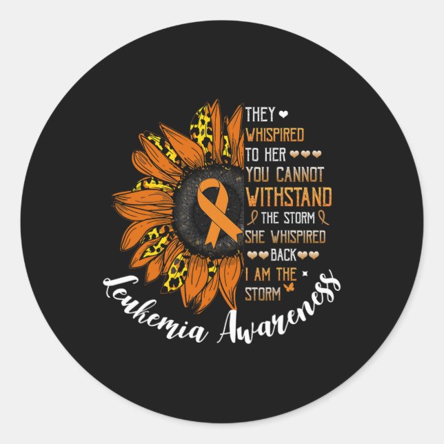 Pegatina Redonda Susurrando Soy La Conciencia De La Tormenta De La  (Anverso)