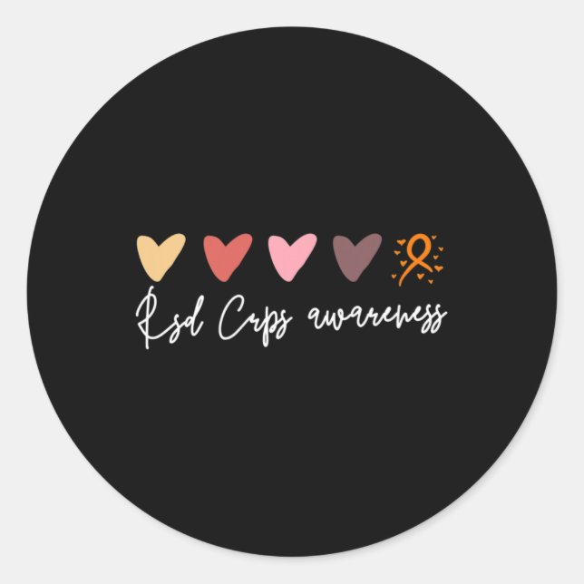 Pegatina Redonda Sutil Conciencia De Rsd Crps (Anverso)