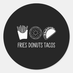 Pegatina Redonda Sutil humor político aleja a burros tacos