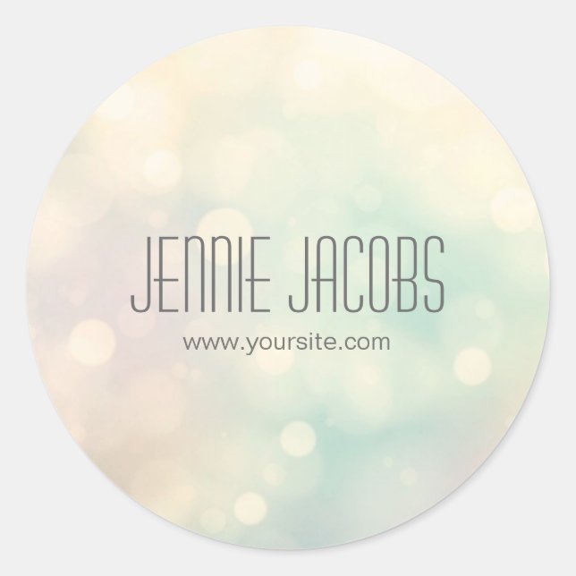 Pegatina Redonda Sutiles Pegatinas de Bokeh (Anverso)