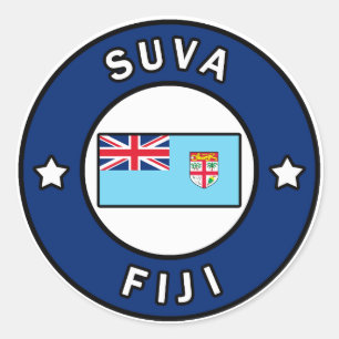 Pegatina Redonda Suva Fiji