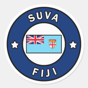 Pegatina Redonda Suva Fiji