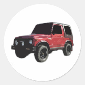 Pegatina Redonda suzuki samurai