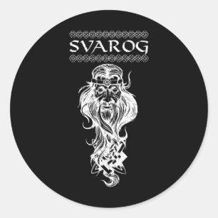 Pegatina Redonda Svarog Dios pagano eslavo Eslavos paganismo Mitolo