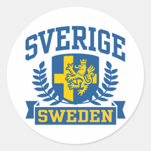 Pegatina Redonda Sverige