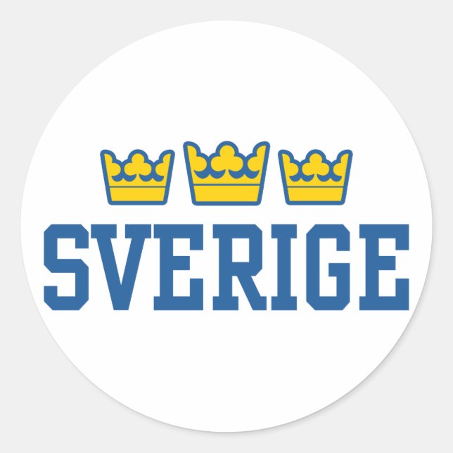 Pegatina Redonda Sverige (Anverso)
