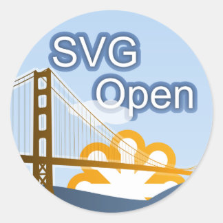 Pegatina Redonda SVG Open