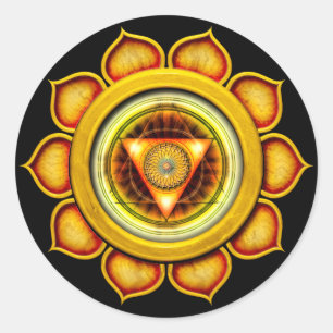 Pegatina Redonda Swadhisthana o Sacral la 2ª Chakra