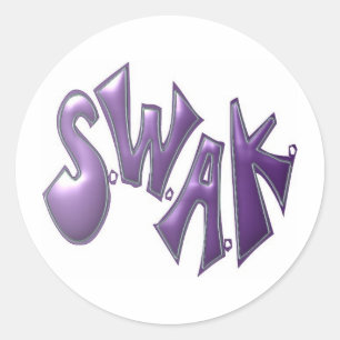 Pegatina Redonda swak - sellado con un beso