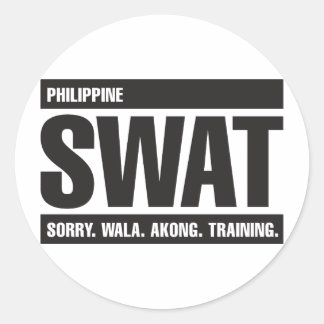 Pegatina Redonda SWAT filipino - tagalo - negro