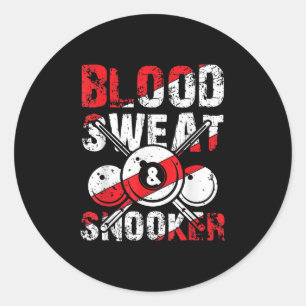 Pegatina Redonda Sweat Snooker - Billiard Player 8 Ball Saying