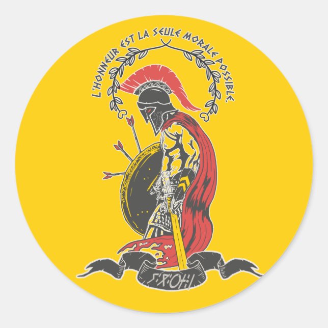 Pegatina Redonda Sweatshirt Citation Jugurtha (Anverso)