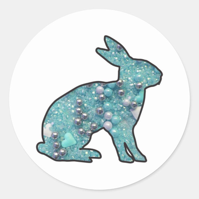 Pegatina Redonda Sweet Bunny (Anverso)