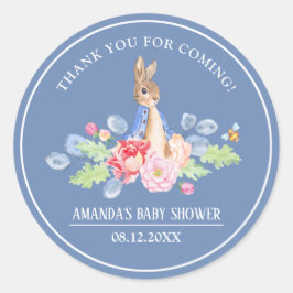 Pegatina Redonda Sweet Bunny Gracias Baby Shower